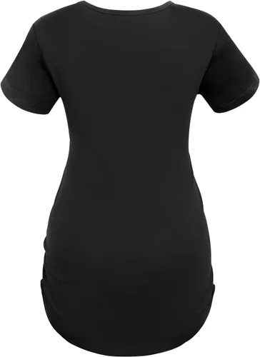 Miniatura 3 de Camisas de maternidad de manga corta para mujer, camisetas de maternidad divertidas para embarazo, con laterales fruncidos, camisa casual