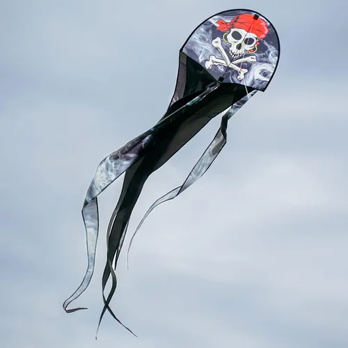 Miniatura 3 de In the Breeze 3353 — 22" Smokin' Pirate Dancing Dragon Kite — Cometa de una sola línea de vuelo fácil