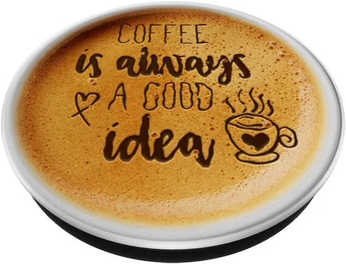 Miniatura 2 de Lindo café Latte arte regalos para mamá café energía PopSockets intercambiable PopGrip