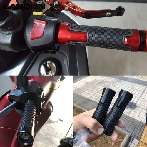 Miniatura 4 de Motocicleta para Y&AMAHA XT660X 2004-2017 XT660 XT 660 X 660X 2005 7/8 pulgadas 22MM Motocicletas Agarres Manillar Barra Extremo Tapón Tapón Negro