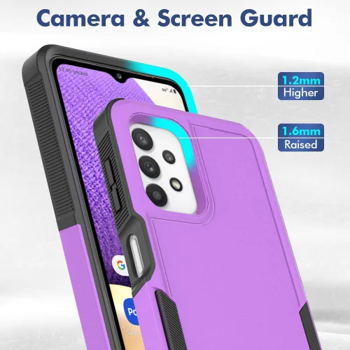 Miniatura 234 de Jeylly Compatible con Samsung Galaxy A22 5G Funda, Funda Samsung A22 5G con 2pcs protectores de pantalla de vidrio templado