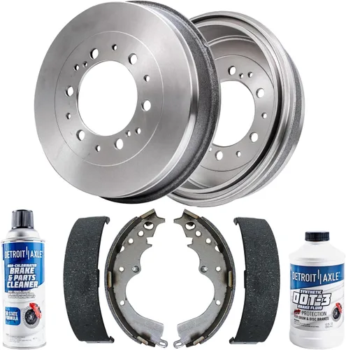 Detroit Axle - Kit de freno trasero para Toyota Tacoma 2005-2019 de 6 orejetas, tambores de freno de disco, zapatas de freno semi-metálicas,