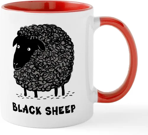 Miniatura 42 de CafePress Black Sheep Mug Taza de café de cerámica de 11 oz (11.0 fl oz)