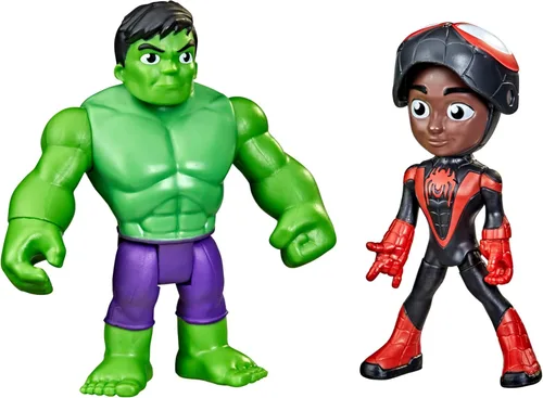 Spidey y sus Increíbles Amigos Paquete de Revelación de Héroes de 2 Unidades, Figuras de Acción de Marvel con Función de Máscara Abatible, Miles