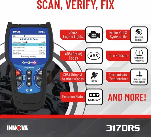Miniatura 2 de INNOVA 3170RS Escáner OBD1 y OBD2, Herramienta de Escaneado de Sangrado ABS, Diagnóstico OBD2, Servicio de Calibrador, Vida de la Pastilla de Freno