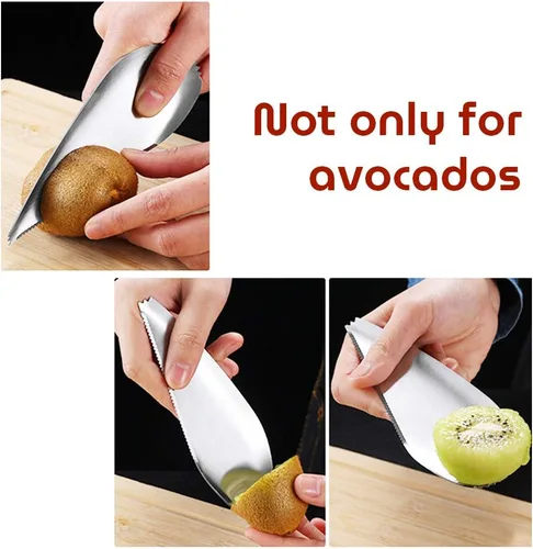 Miniatura 6 de Cortador de aguacate, cortador de aguacate multifunción 3 en 1, rebanada de acero inoxidable de alta calidad, aguacates para hoyos y cucharas