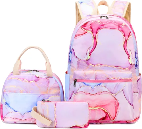 Miniatura 56 de LOIDOU Mochila para adolescentes y niñas, mochila escolar con lonchera y estuche para lápices, juego de bolsas escolares 3 en 1