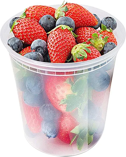 Miniatura 14 de Glotoch - Juego de 48 recipientes de plástico para almacenamiento de alimentos y bebidas de 8 onzas, 16 onzas y 32 onzas con tapas, aptos