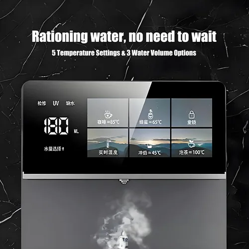 Miniatura 4 de Dispensador de agua fría y caliente montado en la pared, enfriador de agua de calor instantáneo de 3200 W, 5 controles de temperatura precisos