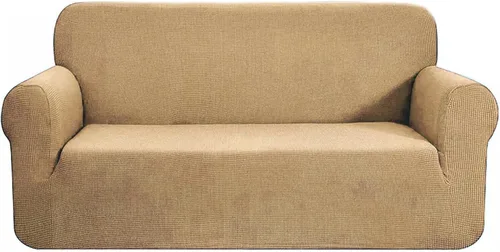 Miniatura 12 de Home Must Haves Beige 2-Piece Set Slipcover Sofa & Loveseat Cover Protector 4-Way Stretch Elastic