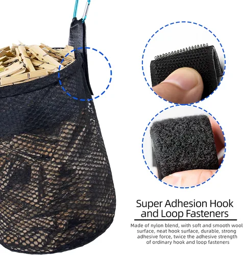 Miniatura 4 de Soporte para bolsa de ropa en el exterior, múltiples métodos de colgar, bolsa con cierre de cordón, ventilación y resistencia a la humedad
