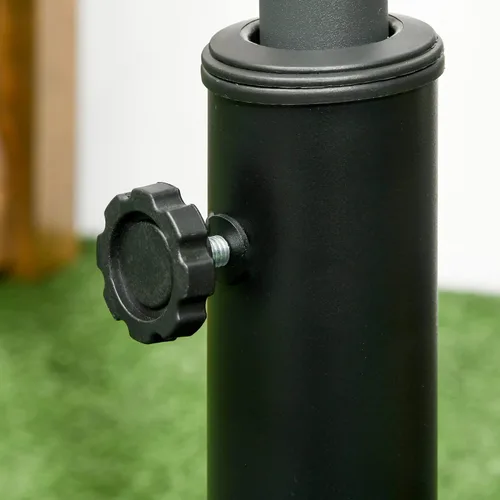 Miniatura 8 de Outsunny Base de resina para sombrilla de patio de 42 libras, soporte cuadrado de 20 pulgadas para postes de sombrilla de 1.26 pulgadas, 1.5
