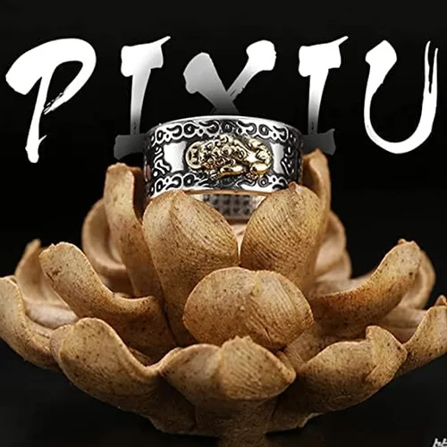 Miniatura 4 de Feng Shui Pixiu Mantra Ring, 2 anillos Feng Shui para hombres y mujeres, Feng Shui Pixiu Mani Mantra Protection Ring, Feng Shui Ring para riqueza
