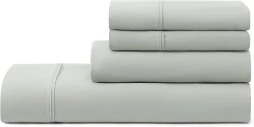 Miniatura 35 de UGG Juego de sábanas refrescantes de lujo de 4 piezas para cama King, con bolsillos profundos, ropa de cama prémium con 2 fundas de almohada, Blanco