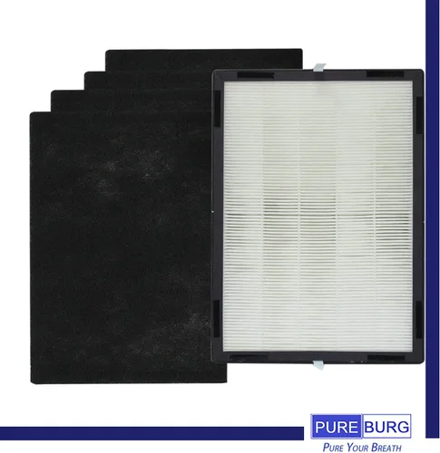 Miniatura 2 de PUREBURG LP350 Juego de filtros HEPA de repuesto compatible con LivePure LP-HF350 LP-PF900 compatible con purificadores de aire LivePure LP350TH