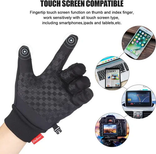 Miniatura 3 de Guantes de invierno SkyGenius, guantes de ciclismo, motociclismo, resistentes al viento, guantes delgados para actividades al aire libre