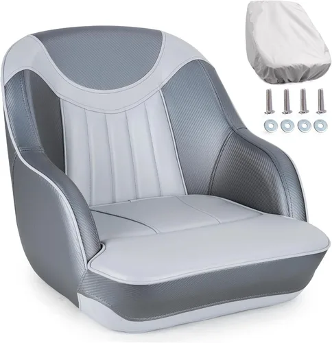 Miniatura 7 de NORTHCAPTAIN Asiento de barco Pontón Asiento de cubo capitán con funda de asiento de barco