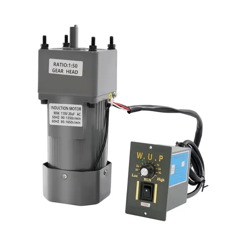 Motor eléctrico monofásico de 110 V, 90 W, 27 RPM, motor eléctrico monofásico con controlador de velocidad variable ajustable, motor con engranaje