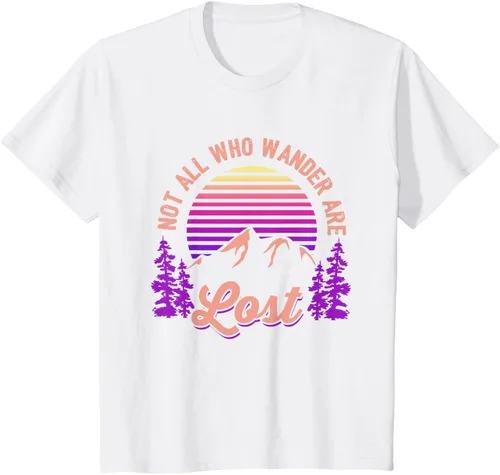 Miniatura 69 de Not All Who Wander Are Lost Vintage Mountains - Camiseta de senderismo, Negro, S