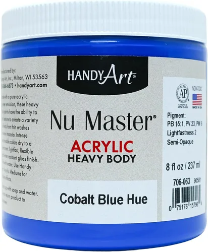 Miniatura 34 de Handy Art Nu Master - Pintura acrílica de cuerpo pesado, 8 onzas, carmesí Alizarin