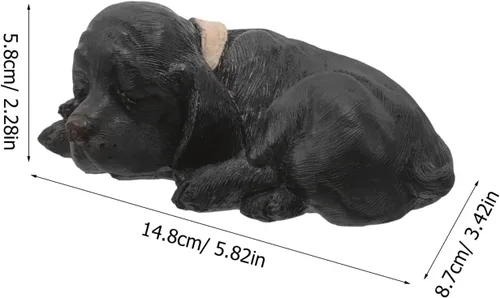 Miniatura 9 de Baluue Oculta una llave afuera, ocultador de llave de repuesto para perro negro, resistente a la intemperie, de resina segura, caja