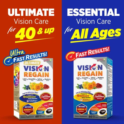 Miniatura 3 de LABO Nutrition VisionREGAIN - Suplemento liposomal para ojos con 10 mg de luteína, 10 mg de zeaxantina y extracto de azafrán, fórmula sin zinc