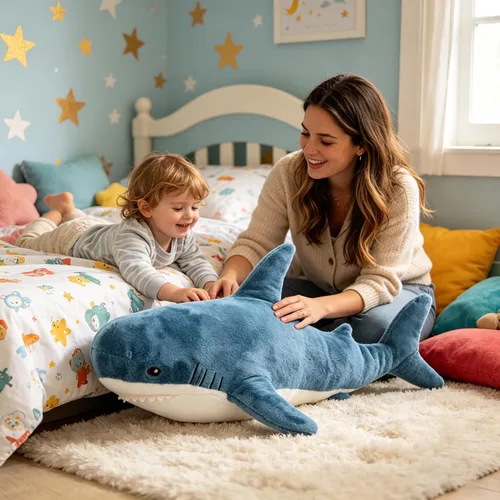 Miniatura 4 de Djungelskog Peluche de Tiburón de 100cm/39 pulgadas, Animal de Peluche Tiburón Gigante - Regalo Ideal para Niños, Niñas y Novias - ¡Súper Suave
