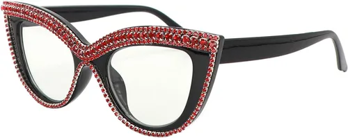 Miniatura 6 de helena Gafas de lectura bifocales fotocrómicas de transición invisible para mujer, lentes de sol de cristal con diamantes de imitación brillantes