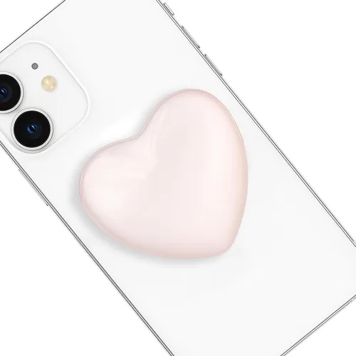 Miniatura 9 de Accesorio transparente para teléfono móvil en forma de corazón, soporte plegable de resina negra, base elástica transparente, adecuado