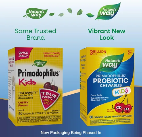 Miniatura 3 de Nature's Way Primadophilus Probiotic Kids - Una vez al día - 3 mil millones de UFC - Probiótico infantil para apoyo de la flora digestiva* - Sabor a