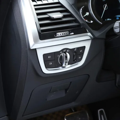 Miniatura 4 de YIWANG - Marco para faros delanteros de coche de ABS cromado para BMW X3 X4 G01G02 2018-2020