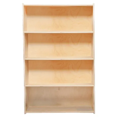 Contender Estuche para libros de abedul báltico con tres estantes fijos, muebles Montessori para niños, para el hogar, el aula, la oficina en