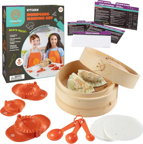 Miniatura 10 de Juego de cocina de pizza MasterChef Junior, el kit incluye 5 unidades, utensilios de cocina reales y recetas para niños.