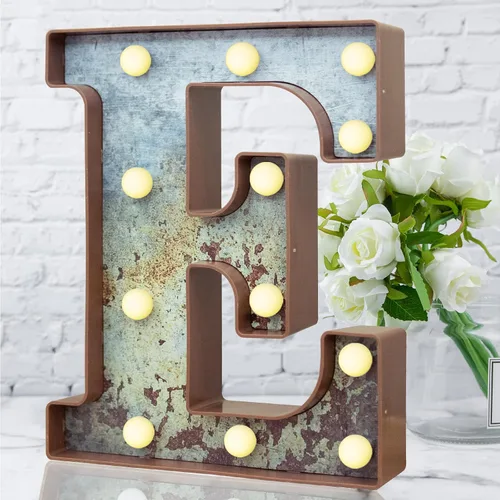 Miniatura 29 de Elnsivo - Letras con luces LED, efecto a hierro
