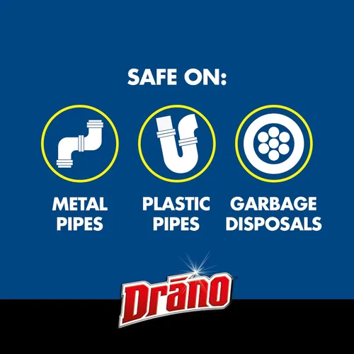 Miniatura 4 de Drano Removedor de obstrucciones de espuma de doble fuerza, línea comercial, 17 onzas