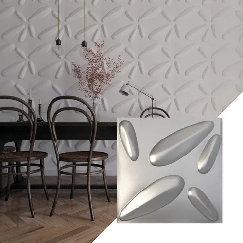 Miniatura 12 de Ekena Millwork 19 5/8 pulgadas de ancho x 19 5/8 pulgadas de alto, pétalo EnduraWall decorativo 3D, cobre envejecido (cubre 2.67 pies cuadrados).