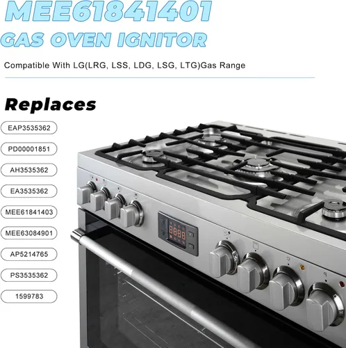 Miniatura 3 de MEE61841401 Reemplazo de encendido de horno para gama de gas L-G LRG LSS LDG LSG LTG Serie LRG3095ST LRG3061ST LSG4513ST - Estilo de barra de brillo