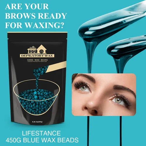 Miniatura 3 de Lifestance - Perlas de cera dura, 1 lb, Jazmín, para piel sensible, para cara, cuerpo, piernas, depilación brasileña de bikini, perlas de cera
