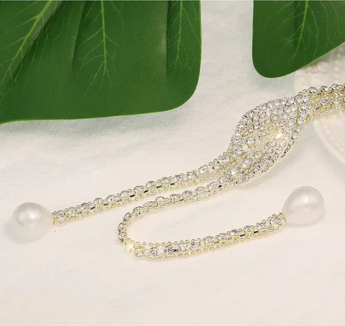 Miniatura 3 de Suyi collar largo de cristal a la moda, hace juego con todo, cadena brillante, suéter