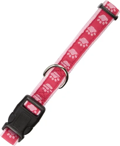 Miniatura 3 de Guardian Gear - Collar de perro de nailon con estampado de patas, se adapta a cuellos de 6 a 10 pulgadas, color negro