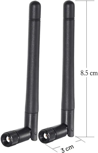 Miniatura 2 de Bingfu Dual Band WiFi 2.4GHz 5GHz 5.8GHz 3dBi MIMO RP-SMA Macho Antena Bluetooth (paquete de 2) para PC Computadora WiFi Router Tarjeta de red