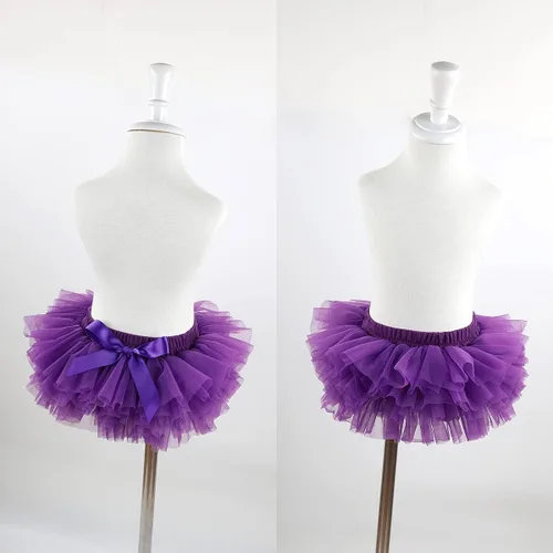 Miniatura 2 de Slowera Falda tutú suave y suave con funda para pañales para niñas