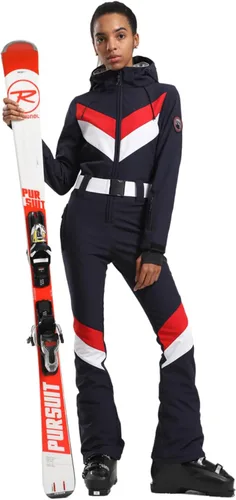 Miniatura 61 de GSOU SNOW Traje de esquí para mujer, traje de nieve delgado de una pieza, chaqueta de nieve, impermeable, resistente al viento, deportes al aire