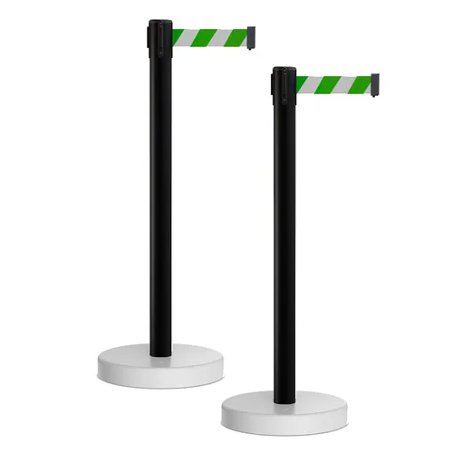 Miniatura 27 de Crowd Control Warehouse - CCW Juego de 2 puntales retráctiles de barrera de cinturón, base rellenable de agua MSH630-11 cinturón de pie, cinturón
