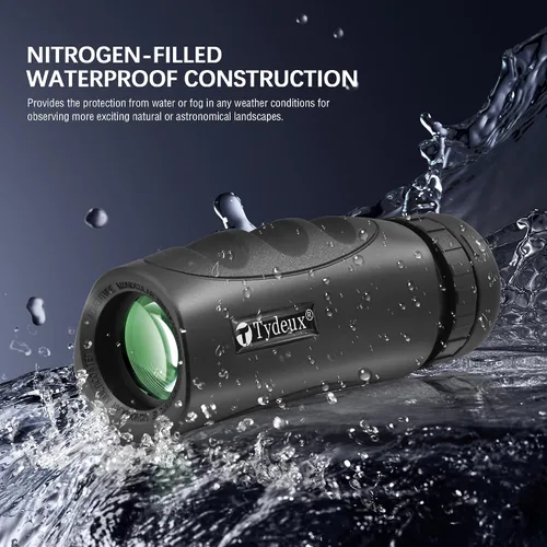 Miniatura 6 de Monocular compacto impermeable de 8 x 25 pulgadas, monoculares de telescopio de visión amplia de alta definición, viene con paño de limpieza