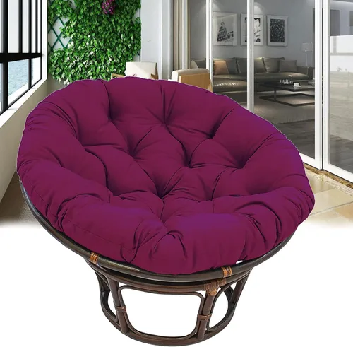 Miniatura 9 de Papasan - Cojines redondos para silla, cojines para asiento de nido de huevos, suave y grueso, impermeable, para muebles de interior y exterior