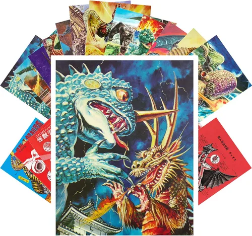 Miniatura 27 de PIXILUV Postales vintage 24 piezas Vintage SciFi Comic Book Art Magazine Covers Negro