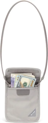 Miniatura 10 de Pacsafe Coversafe X75 - Funda antirrobo para cuello con bloqueo RFID, Gris (Neutral Grey)), 10148