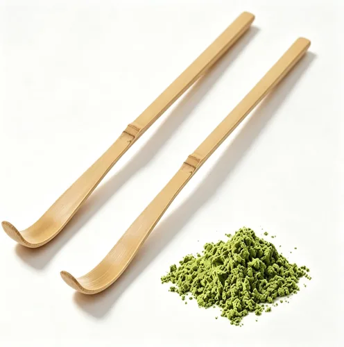 Cuchara japonesa de bambú matcha – 7.1 in marrón tradicional cuchara de ceremonia de té para matcha y café | Accesorios duraderos y ecológicos para