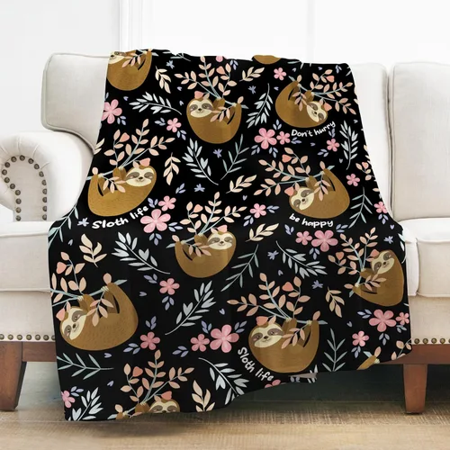 Miniatura 18 de Levens Manta de llama de 60 x 50 pulgadas, regalo de mamá llama para mujeres y niñas, bonita manta de alpaca con cactus y llamas, decoración